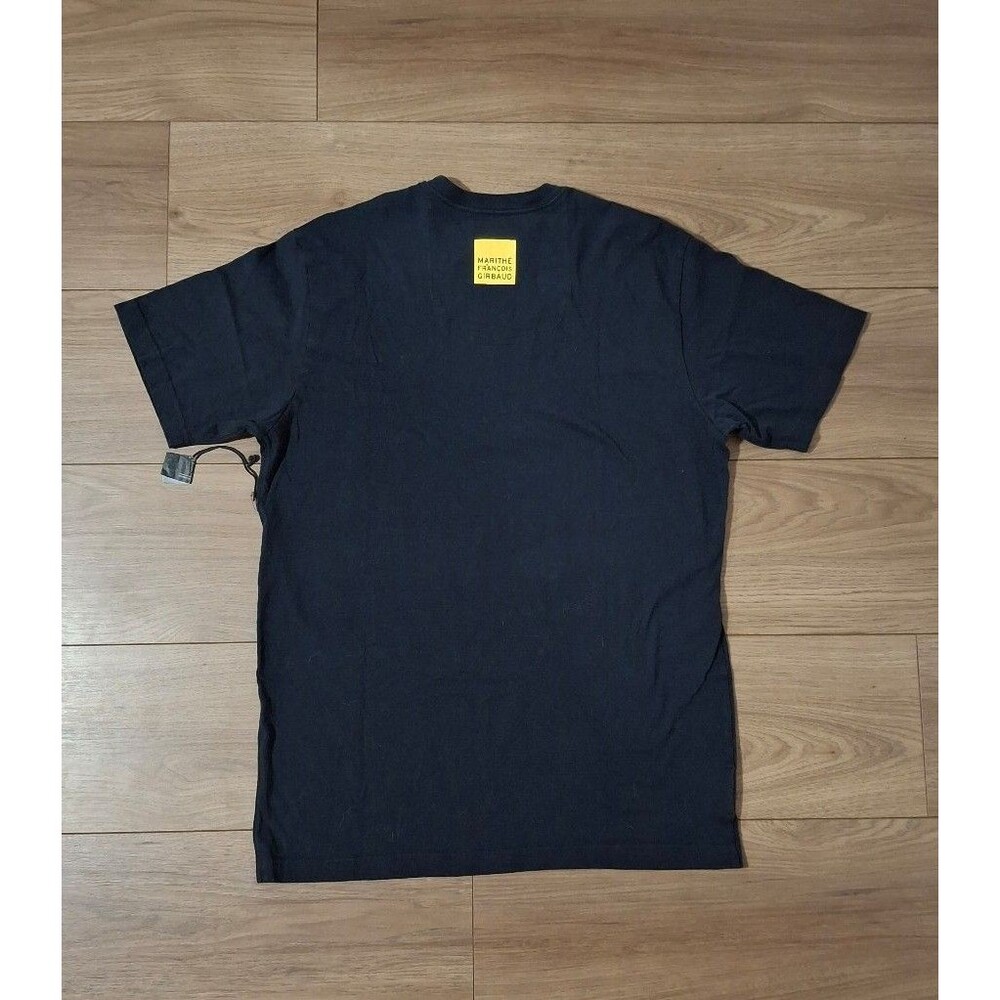 Vintage Y2K Marithe + Francois Girbaud Logo Print T-shirt Men's Large Black Neon - Picture 4 of 8